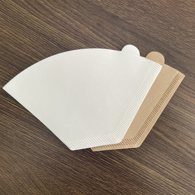 Brown  White Basket Bowl Shape Wave Coffee Filter Paper Unbleached