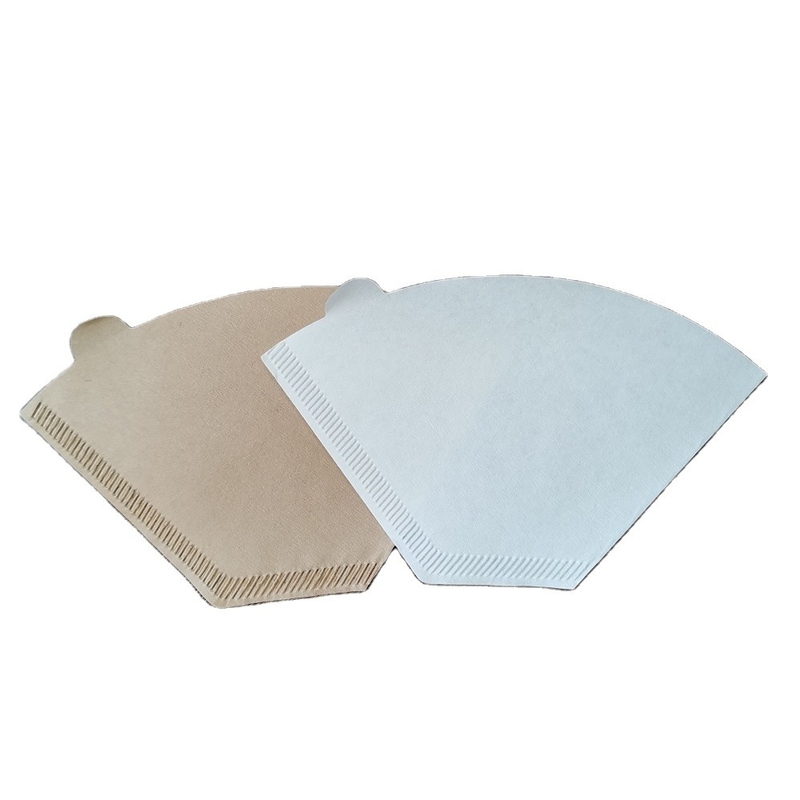 Flat Bottom Shape Wave Shape Filter Flat Bottom Coffee Filter Brown For Coffee